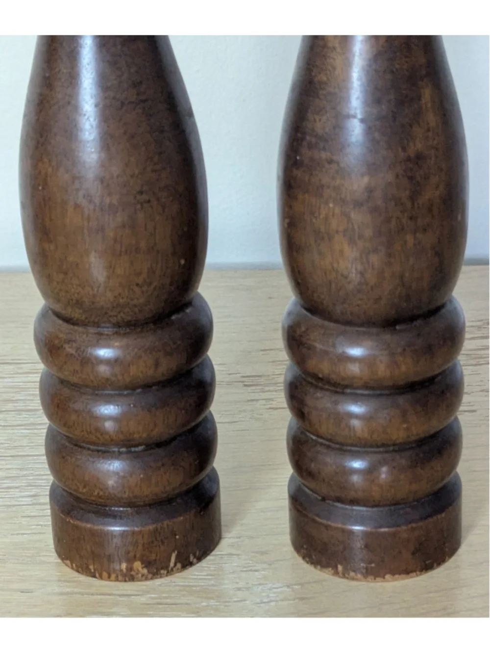 Unbranded Brown Wood Salt and Pepper Grinder Set One Size